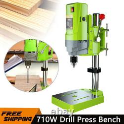 5 Speed Rotary Pillar Drill 13mm Chuck 710W Motor Press Bench Drilling Stand UK