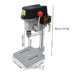 Bench Drill 10mm Chuck 340W Motor Pillar Drill Press Table Stand 3 Speed Machine