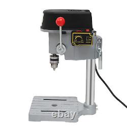 Bench Drill 10mm Chuck 340W Motor Pillar Drill Press Table Stand 3 Speed Machine