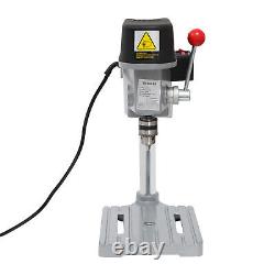 Bench Drill 10mm Chuck 340W Motor Pillar Drill Press Table Stand 3 Speed Machine