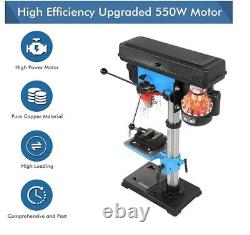 Bench Drill Press New Heavy Duty 550W Rotary 16Mm Pillar 9 Speed Press Drilling