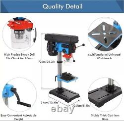 Bench Drill Press New Heavy Duty 550W Rotary 16Mm Pillar 9 Speed Press Drilling